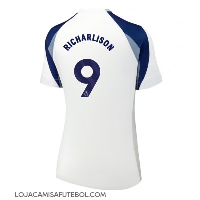 Camisa de Futebol Tottenham Hotspur Richarlison #9 Equipamento Principal Mulheres 2025-26 Manga Curta Camisa de Futebol Tottenham Hotspur Richarlison #9 Equipamento Principal Mulheres 2025-26 Manga Curta